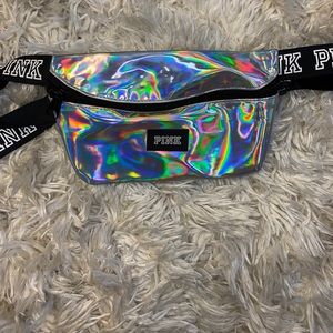 PINK HOLOGRAPHIC FANNY PACK